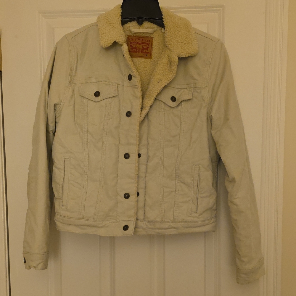 Levi's Cream Sherpa Jacket
